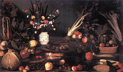 Still Life with Flowers and Fruit Caravaggio